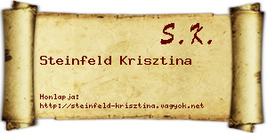Steinfeld Krisztina névjegykártya