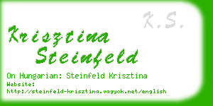 krisztina steinfeld business card